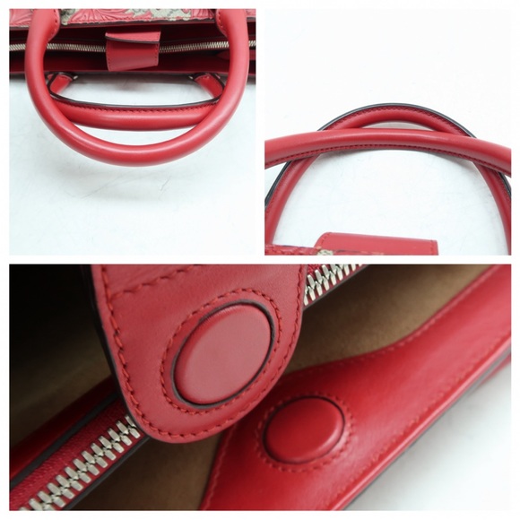 DO NOT PURCHASE !! STUNNING GUCCI 🔥🔥Red and Brown Leather Satchel. - Picture 9 of 11